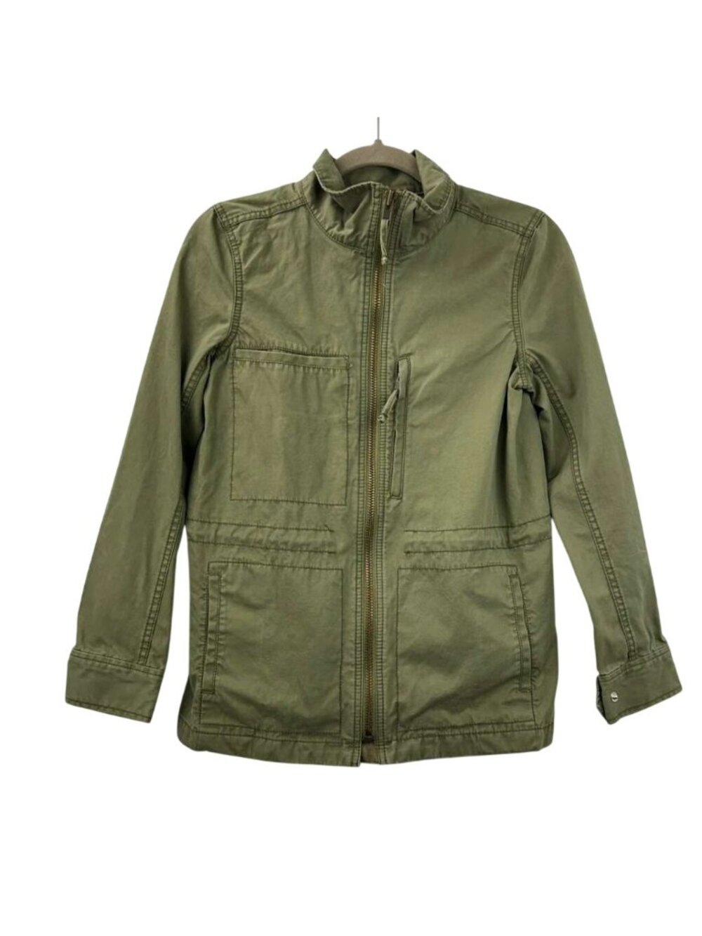 Madewell Fleet Jacket Womens S Utility Military Army Green Full Zip With Pockets